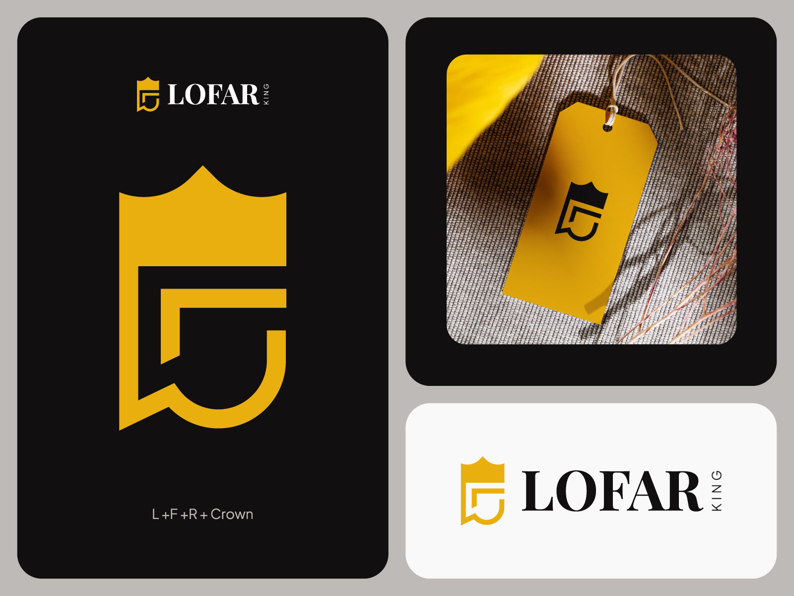 Lofar King | Luxury L+F+R Logo for Fashion, Lifestyle & Brands apparel logo brandidentity branding clothing logo creative logo crown logo elegant logo fashion brand fashion logo lifestyle brand logo logo logodesign logotype luxury brand logo luxury fashion luxury logo modern logo monogram logo premium branding premium logo