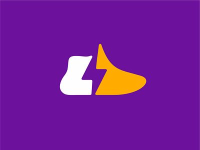 Shoebolt battery bolt charge fast fimbird lightning logo logodesigner shoes