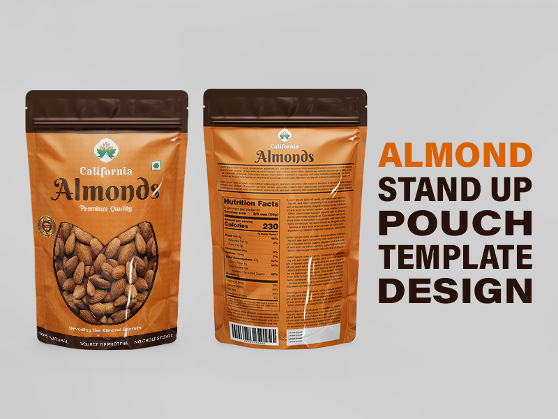 Premium Almond Stand-Up Pouch Packaging Design almondpackaging branding creativedesign custompackaging dryfruitpackaging fmcgdesign foodbranding graphic design internationalbranding minimaldesign modernpackaging nutpackaging packaging packagingdesign packaginginspiration pouchdesign premiumpackaging productbranding visualbranding