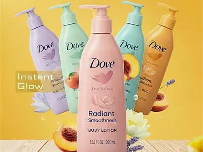 Dove Body Love advertising behance body care body essentials body lotion body love branding canva dove dove body lotion dribbble glow graphic design hydrating skin illustration illustrator radiant glow skin care social media
