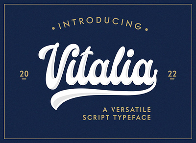 Vitalia Script branding customizable cyrillic display font fun bold graphic design ligatures logo motion graphics multilingual retro font script font swash font vitalia script