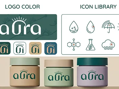 Aura Logo 3d animation branding graphic design logo motion graphics typography ui