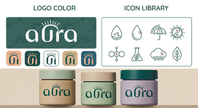Aura Logo 3d animation branding graphic design logo motion graphics typography ui