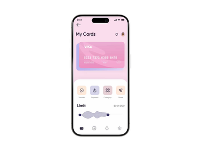 Three-Dimensional Card Prototype 3d animation app card figma motion graphics ui ux