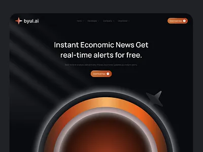 AI Landing Page - Byul ai ai startup analytics artificial intelligence banking beautiful landing page byul.ai crypto dark finance gradient interface landing landing page neural network saas software technology tools web design