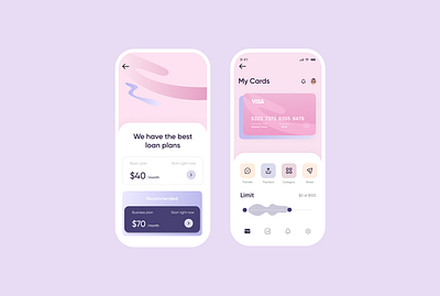 Finance application Re-Designed figma finance mockups pink prototype ui uiux ux