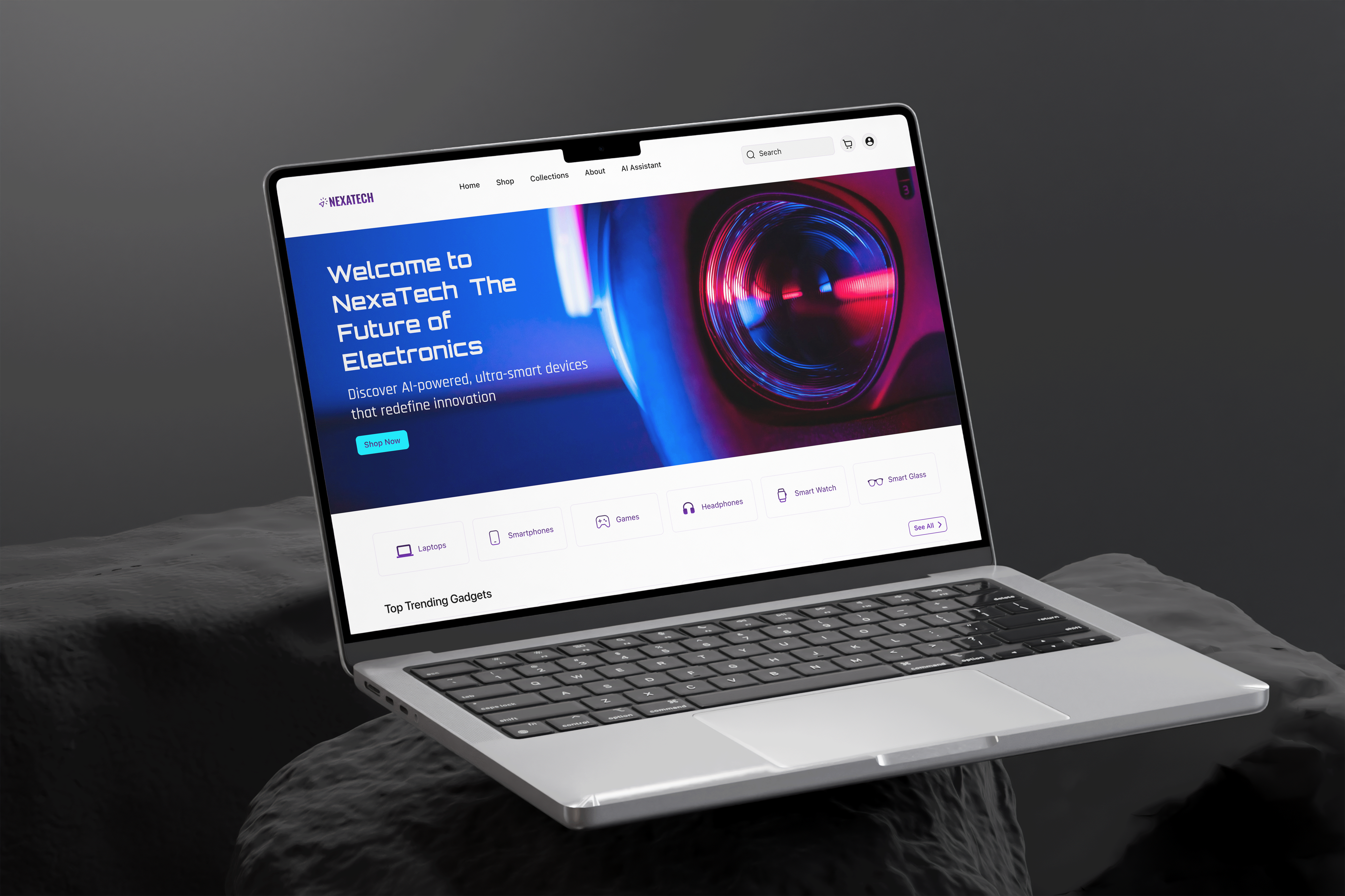 NexaTech — The Future of Electronics ⚡ branding ecommercedesign graphic design logo sm technology ui uidesign webdesign websiteui