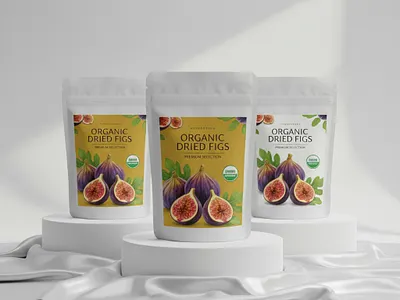 Organic Dried Figs Packaging | Figs pouch design | Dried Fig branding design dried fig design dried fig pouch design fig design fig packaging figs food packaging graphic design illustration label design packaging design pouch design pouch label pouch label design product label design