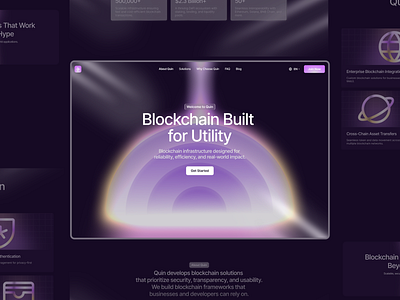 Gradient Web Design for Blockchain Platform branding design figma graphic design illustration logo ui uiux ux web design