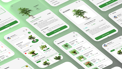 GreenByte :- Smart Plant Care & Shopping App casestudy dribbledesign figmadesign greenapp mobileappdesign productdesign sustainability ui ui ux uidesign uiuxdesign userexperience ux