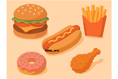 Various Fast Foods burger cheeseburger cuisine culinary delicious eating fast food fries gourmet hamburger hotdog meal menu restaurant sandwich slice snack takeaway tasty