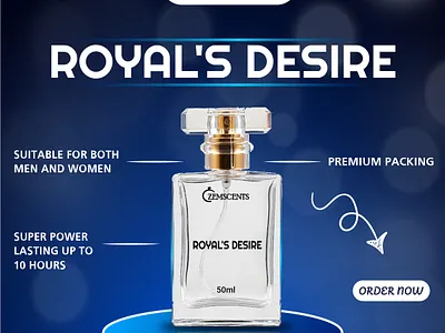 ROYAL"S DESIRE - Perfume Post Design graphic design perfume post socfialmedia