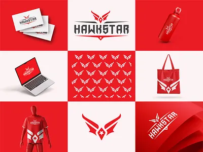 HawkStar - Logo Design (Unused) apparel branding bold branding brand application brand identity brand showcase branding mockup emblem design esport branding hawk logo identity design logo logo design logo mockup logo presentation mascot logo merchandise design modern branding packaging design sports logo visual identity