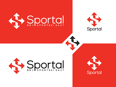 Sportal - Logo Design clever design dragisa trojancevic giletroja illustration logo logo design minimalism move s logo smart sport logo sport news sport website sportal sportal logo typography ui web portal website