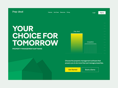 PropCloud — Modern Property Management Software UI card ui design interface product service startup ui ux web website