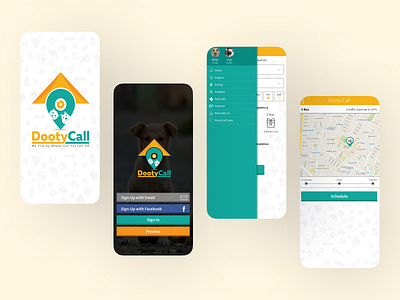 DootyCall – Pet Care Made Easy app design graphic design ui