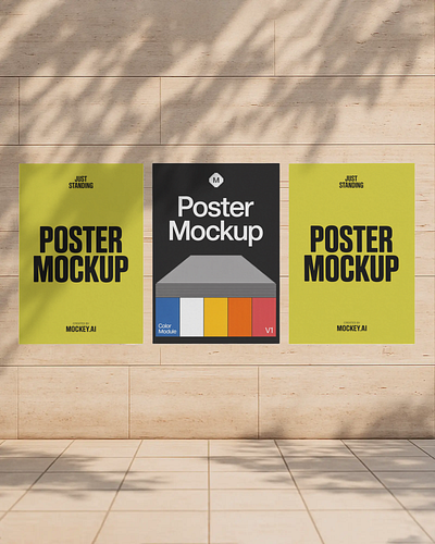 Free Poster Mockup branding graphic design logo mockup motion graphics poster design poster mockup