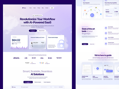 Nexa. Homepage Exploration ai artificial intelligence landing page saas saas landing page saas ui web web design webflow website