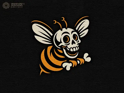 Bumblebee Skull logo bee with skull logo bone carrying bee logo branding bumblebee skull mascot cartoon skull logo funny bee logo insect skull logo logo mascot bee logo positive branding skull bee logo skull insect design unique bee logo