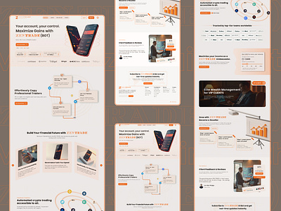 AI Crypto Trading Platform Landing Page UI Design ai trading bot design crypto bot platform crypto design crypto landing page design crypto trading website design cryptocurrency cryptocurrency website mockup defi landing page digital investment design exchange landing page design light mood design logo modern landing page design trading bot landing page ui ui design ux design web design web3 landind page