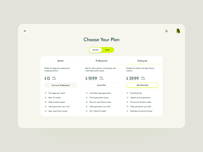 Choose Your Plan _ Pricing cards minimal plans price ui pricing pricing cards pricing page pricing table saas ui web pricing website