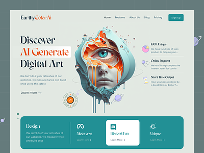 AI Generate - Landing Page ai artificial artificial intelligence automation branding chatgpt company graphic design image machine learning midjourney modern openai photo robot ai trendy ui ux website