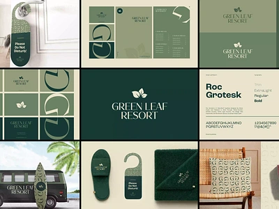 Green Leaf Resort Brand Identity. brand brand agency brand and identity brand book brand design brand designer brand identity brand identity design branding branding and identity corporate identity identity identitydesign logo designer logodesign logos logotype modern logo typography visual identity