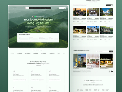 🌿Havenhill – Nature Friendly Real Estate Brand branding design landing page minimal design realestate ui uiux ux website websitedesign