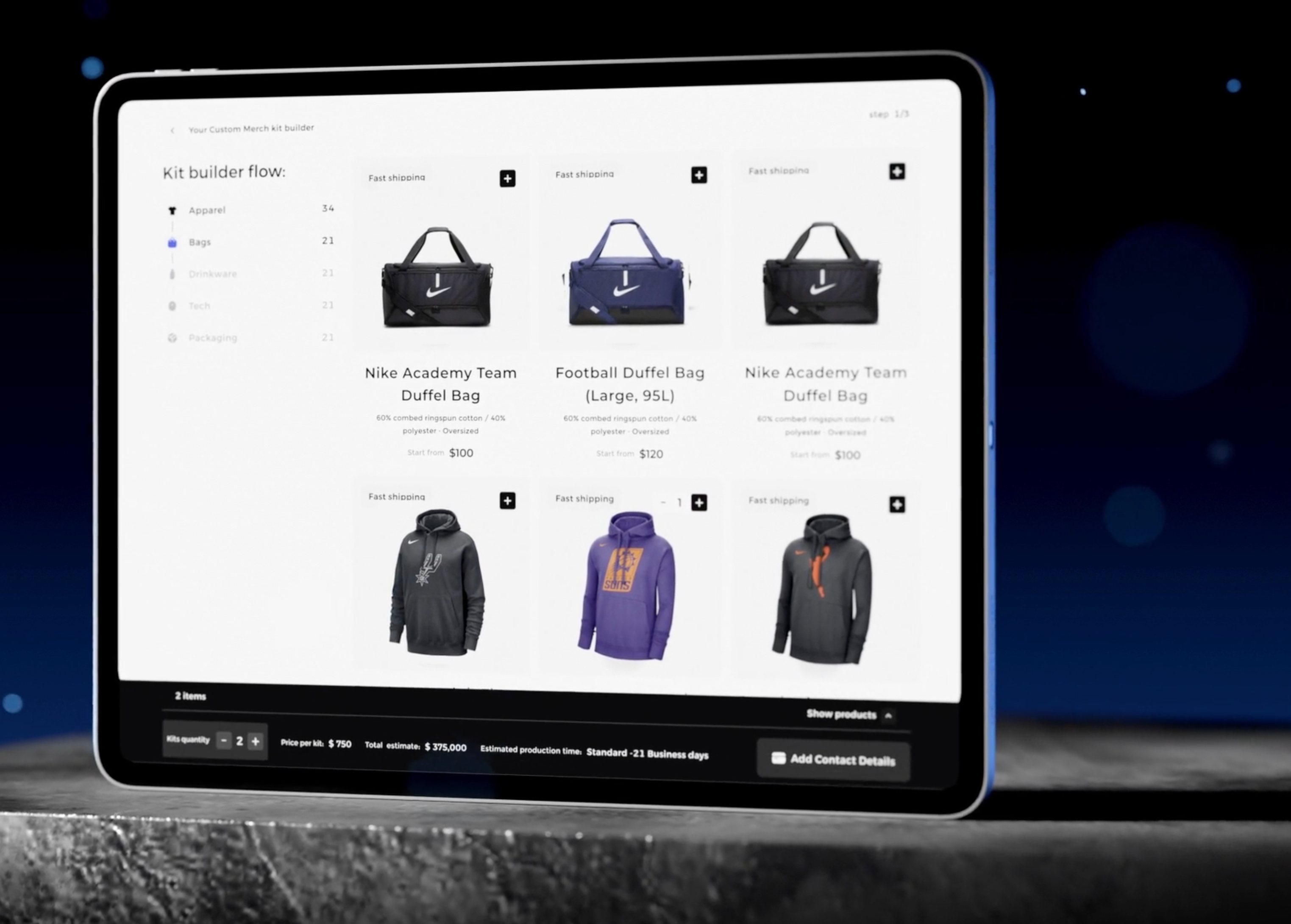 Custom Merch Kit Builder 3d animation app branding buy crypto customer design ecommerce graphic design merch mockup motion graphics product card product design shop store ui ux web