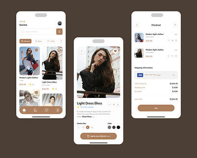 E-Commerce clothes shopping mobile app e commerce mobile app product design ui ux