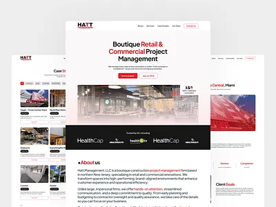 Hatt Management boutique branding hatt management landing page ui ux ux design web web app website