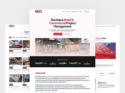 Hatt Management boutique branding hatt management landing page ui ux ux design web web app website