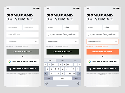 Modern Sign-Up Screen app app design app ui design email verification figma figma ui mobile mobile app mobile ui sign up ui ui design