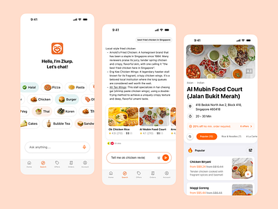 AI Food - zlurp ai interface design mobile design product product design