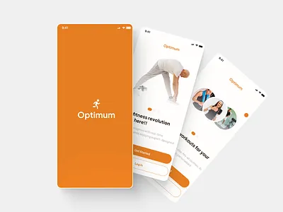 Optimum Splash & Onboarding Flow mobile app onboarding optimum physiotheraphy splash screen ui ui design ux