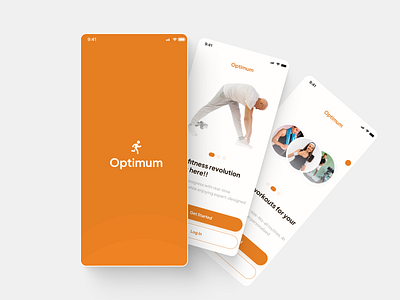 Optimum Splash & Onboarding Flow mobile app onboarding optimum physiotheraphy splash screen ui ui design ux