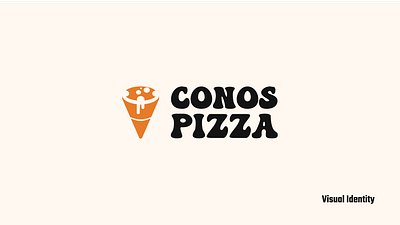 Conos Pizza: Groovy Retro Food Branding & Visual Identity branding graphic design logo logo design packaging design pizza cone pizza logo pizzacone
