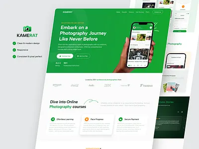 Kamerat Landing page camera design kamerat landing page photography ui ui design ux ux design website