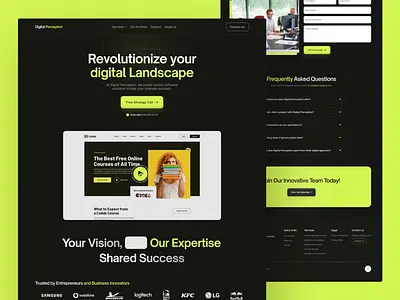 Perception Wesbite Redesign agency branding design interface design landing page tech technology ui ui design user research ux ux design website