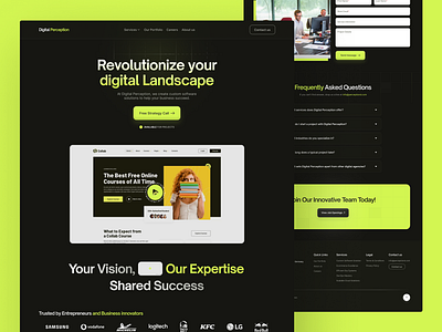 Perception Wesbite Redesign agency branding design interface design landing page tech technology ui ui design user research ux ux design website