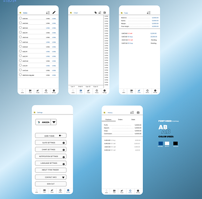 Titan trader app app graphic design ui ux