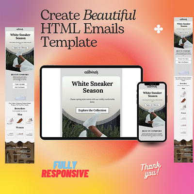 Responsive email template 3d animation branding email template figma email template graphic design html email template klaviyo email template logo mailchimp email motion graphics ui