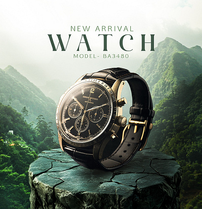 Minimal Luxury Watch Ad Design adconcept ads branding brandingads design fashionbranding graphic design graphics graphics designer illustration logo luxurywatch menstyle productbranding promotionalad social media design ui vector