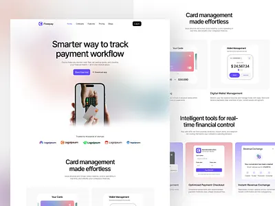Finance SaaS Website banking website branding design design inspairation finance finance app header design header ui homepage landing page saas saas app saas design ui ui design ux design web design website