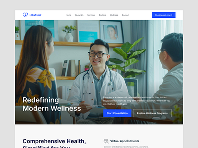 Website Design for Healthcare app branding design doctor doctor consultation health health care illustration landing page logo meadical medical landing page minimal ui ux