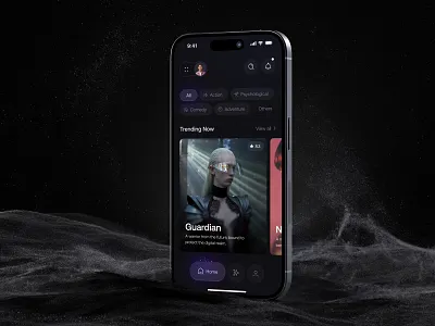 Mockup - Cinematic Streaming App alert animation ui design anime app bar bottom design mibile app anime mobile app mockup mobile app ui design mockup mockup iphone modal ui ui design user interfacr design ux