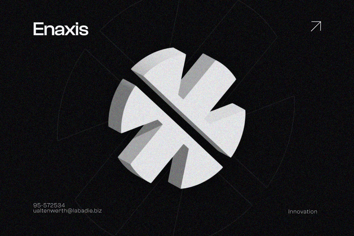 Enaxis || Modern Tech Logo Design & Visual Identity. logo design modern saas identity software logo tech logo visual identity