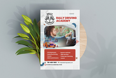 Driving academy school flyer design brandpromotion brochuredesign corporateflyer creativelayout drivingschool flyerdesign graphicdesign marketingmaterials printdesign