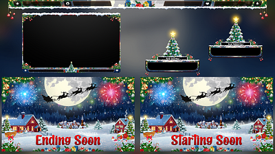 Christmas Overlay Pack christmasoverlay design gaming logo graphic design illustration logo overlays stream overlay twitch