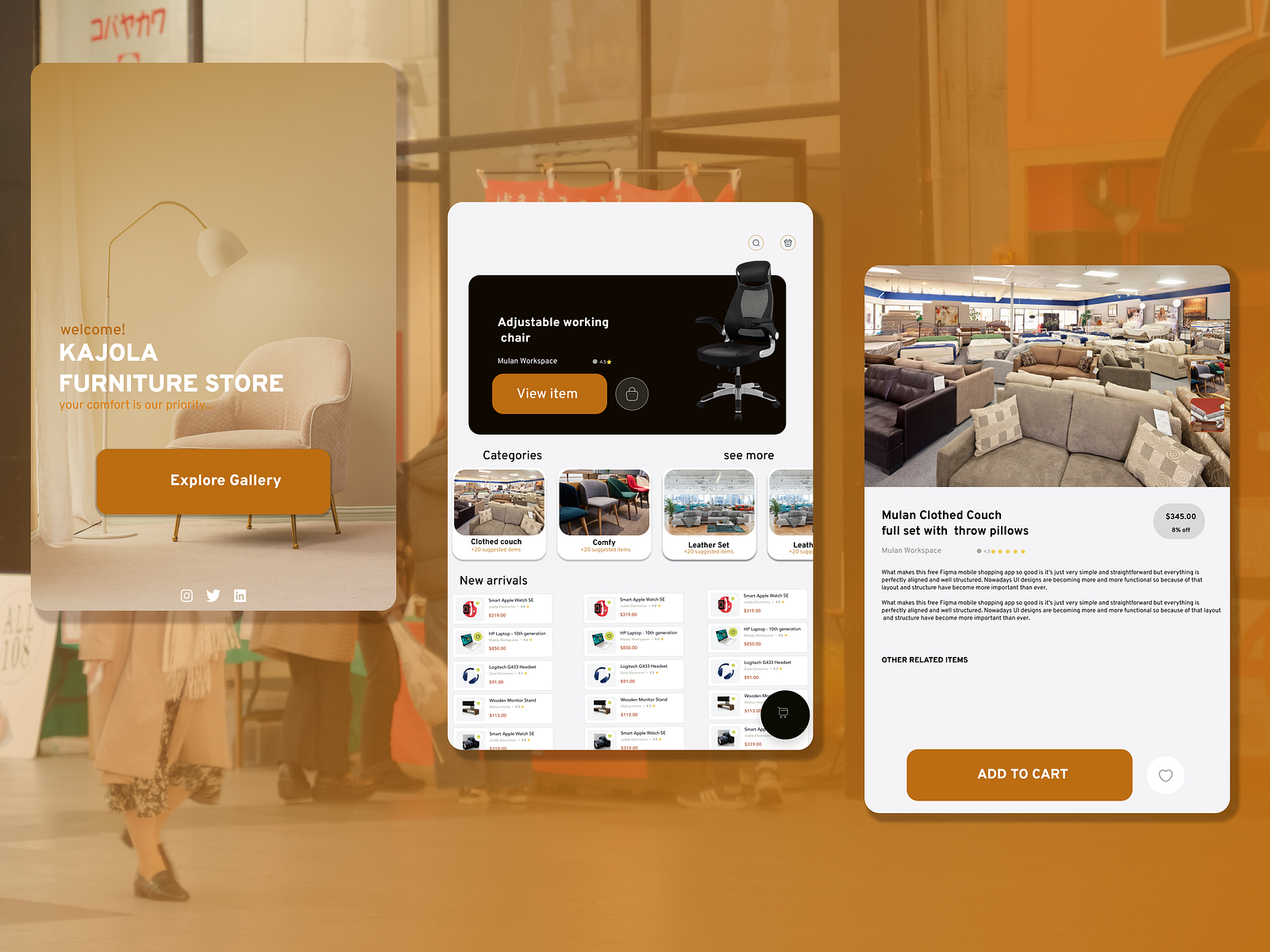 Furniture selling app by Olaleye Naheem on Dribbble